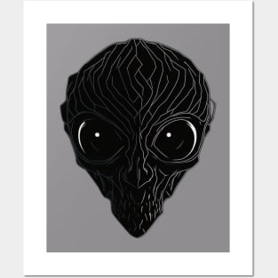 Alien Head Posters and Art